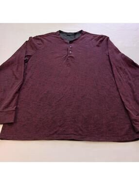 Marc Anthony Slim Fit Men's Burgundy Long Sleeve T-Shirt Size X-Large